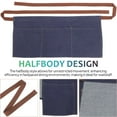 thumbnail image 6 of Raindrops Cotton Denim Half Waist Apron with Multiple Pockets for Restaurant Servers and Kitchen Use, 6 of 7