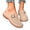 Beige, variant on Womens Closed Toe Wedge Sandals Hollow Slip-On Low Heel Arch Support Sandals Summer Breathable Vacation Beach Shoes Pink