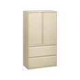 thumbnail image 5 of HON 800 Series Wide Lateral File with Storage Cabinet - 36" Width x 19.25" Depth x 67" Height - Letter/Legal/A4 - 2 Drawers - 3 Shelves -, 5 of 8
