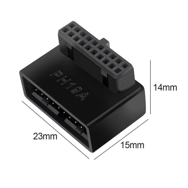 USB 3.0 19P 20P Header Adapter Plug Converter for Computer Motherboard (A) Sywqhk Para estrenar