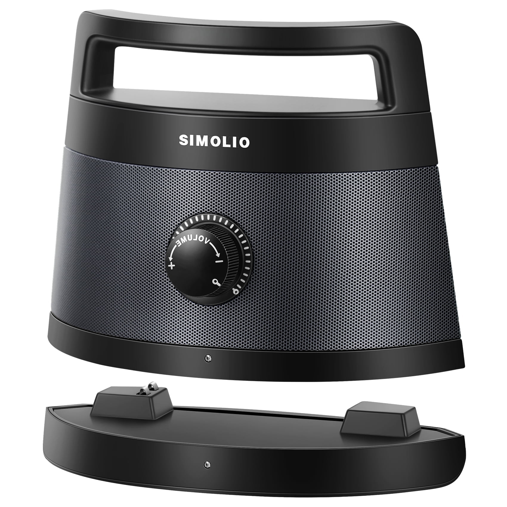 Simolio Portable Wireless TV Speakers with Voice Highlighting, 100ft Range, Optical/RCA/AUX, Extra Headset & 2 Adapters, Black, SM-621D-W (New)