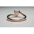 thumbnail image 3 of solitaire jewels 1.5CT Heart Moissanite Cross Over Shank Solitaire Engagement Ring For Women, 10K Rose Gold, 3 of 5