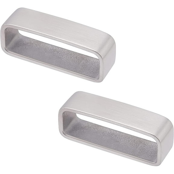 2Pcs Rectangle Belt Loop Keeper Stainless Steel Belt Loop 45mm Men's Belt Buckle Belt Keeper Fastener Rings for Fixing Belt Buckle Accessories