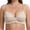 Khaki, variant on Women's Striped Seamless Wirefree Bra Buttery Soft V-Neck Bralette with Adjustable Thin Straps Comfort Everyday Underwear