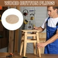 thumbnail image 5 of 20Pack Wood Button Plugs, 28mm / 1.1" Hardwood Screw Hole Plug Mushroom Wooden Caps Buttons Beech Wood Plug for Furniture Woodworking Craft Decor (35mm x 28mm), 5 of 6