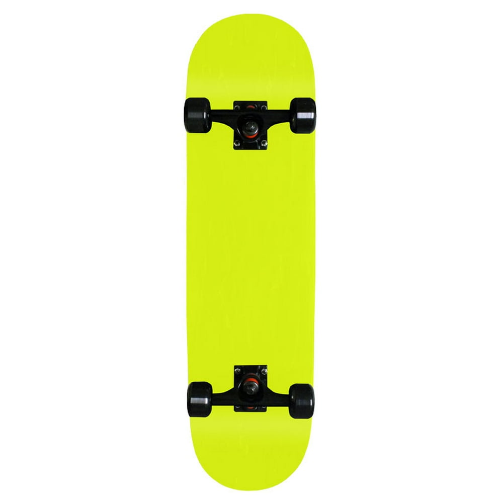Blank Pro Complete Skateboard Neon Yellow 7.75 Black Wheels Black