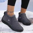 thumbnail image 2 of Adult Winter Boots for Women Men Lightweight Waterproof Fleece Lined Warm Snow Boots Seniors Non Slip Work Walking Ankle Booties, 2 of 6