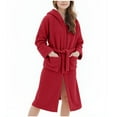 thumbnail image 3 of HAOTAGS Bathrobe for Teen Girls, Fall Winter Thickened Casual Loungewear Red 14 Years, 3 of 8