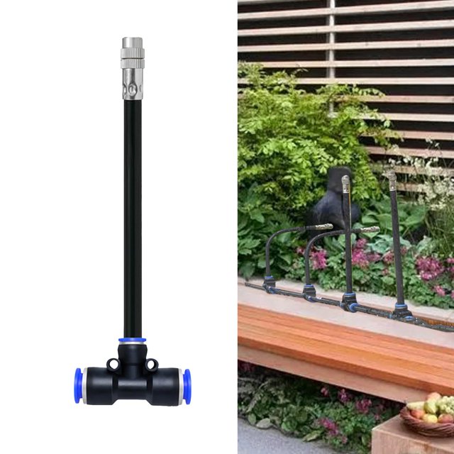 Boquilla pulverizadora con conector en T Sharpla herramienta de riego de plantas tubo flexible 30 cm