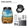 thumbnail image 4 of Disketp Field Bicycle Young Sunflower School Backpack, Lightweight Basic Middle School Bookbags 17 Inch Casual Daypack for Student College, Travel or Outdoor, 4 of 6