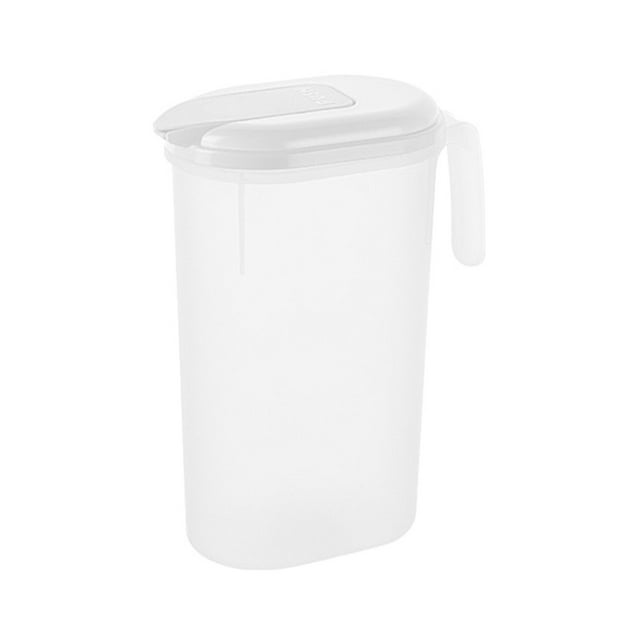 Mashaouyo Clearance 50% Off Clear! Storage Containers Drink Dispenser For Fridge Beverage Liquid Drink Container For Party 1 Gallon Cold Water Pitcher Lemonade Stand Juice Jug With Spigot (White)