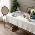 thumbnail image 4 of Rectangle Tablecloth 60x84 inch Tablecloths Cotton Linen Waterproof Wrinkle Free Table Cover for Kitchen Dining Table Cloth for Tables Farmhouse Holiday Camping, 4 of 6