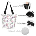 thumbnail image 6 of Kdxio Rose Flower B Women Reusable Grocery Bags Foldable Ripstop,Reusable Shopping Bags for Shopping,Gym,Gift, 6 of 8