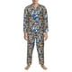 thumbnail image 3 of Balery Colorful Butterfly1 Pijama para Hombre de Dos Piezas con Manga Larga, Conjunto de Dormir y Descanso Suave con Bolsillos-X-Large, 3 of 7