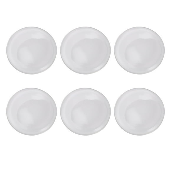 CIMAXIC 6 Pcs Butée de Porte Protecteur Mural Poignée de Porte Ronde Pare-Chocs (Transparent), 1.57"X1.57"X0.12 Pouces