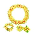 thumbnail image 1 of Guirnalda de flores artificiales para fiestas temáticas hawaianas, conjunto de leis hawaianos Amarillo, 1 of 9