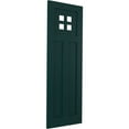 thumbnail image 2 of Ekena Millwork 12"W x 29"H True Fit PVC San Antonio Mission Style Fixed Mount Shutters, Thermal Green (Per Pair - Hardware Not Included), 2 of 7