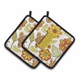 thumbnail image 7 of Carolines Treasures CJ2003-VPTHD Letter V Floral Mustard & Green Pair of Pot Holders, 7.5 x 3 x 7.5 in., 7 of 7