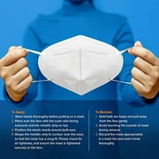 RightCare KN95 Protective Face Mask with Ear Loops and Shapeable Nose Bridge, Standard Size 10 Pack