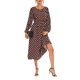 thumbnail image 1 of SAYOO Vestido de primavera femenino con estampado de punto y cuello redondo de manga larga vestido Midi SAYOO moda, 1 of 9