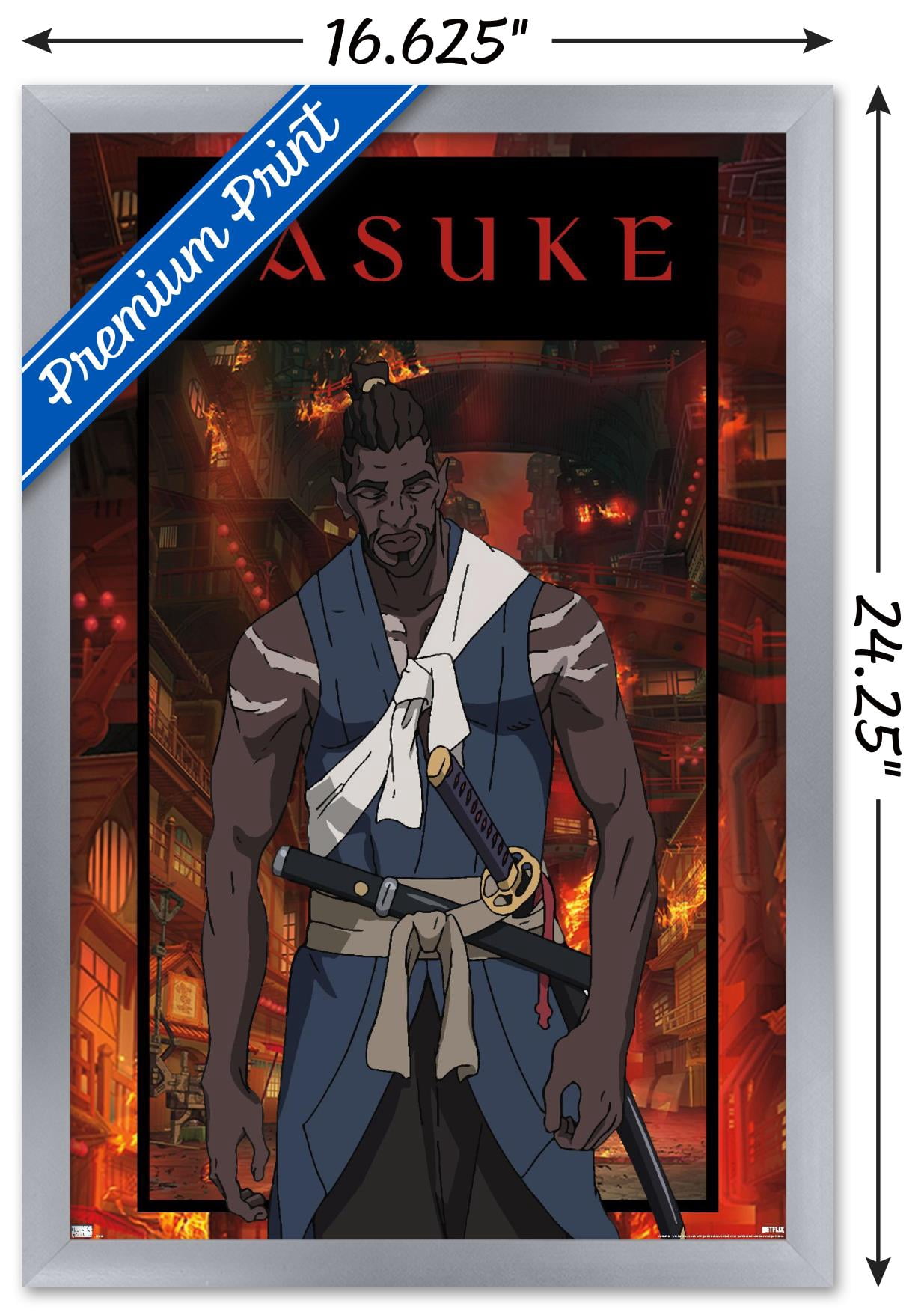 Netflix Yasuke - Key Art Wall Poster, 14.725" x 22.375" Framed
