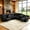Black|PU Leather|6 Seat, variant on Aukfa 3-Piece Power Recliner Sofa Set 6 Seat Sectional Couch with LED Light, Cup Holders&Storage Console, Burgundy