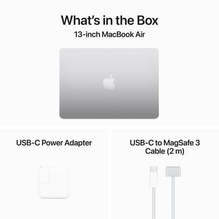 MacBook Air 13-inch Laptop - Apple M3 chip - 16GB Memory - 512GB SSD (Latest Model) - Silver