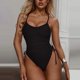 thumbnail image 4 of Gibobby Traje de baño de una pieza Traje de baño de corte fruncido Jumosuit Traje de baño Monokini para mujer(Negro,M), 4 of 4