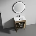 thumbnail image 3 of 30" Freestanding Bathroom Vanity with Sink & Mirror & Medicine Cabinet - Matte Black Hardware - Classic Oak, 3 of 7