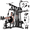 Black, variant on Syedee Home Gym Station, Workout Station with 150LBS Weight Stack, Home Gym Equipment for All Body Training.