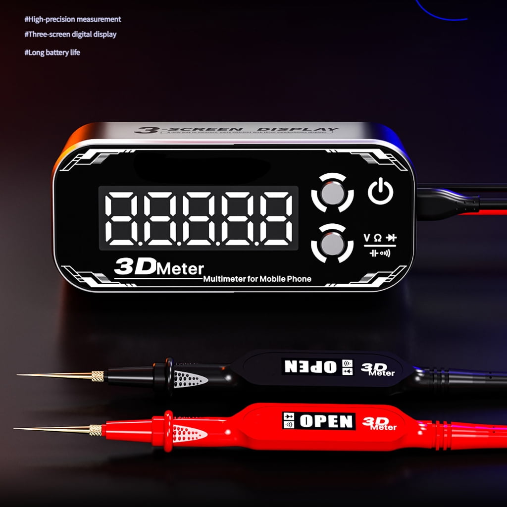 Three Screen Digital Multimeter Voltage Capacitance Resistance Tester Measure