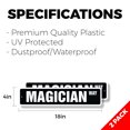 thumbnail image 2 of MAGICIAN Classic Street Sign (2 Pack) magic show tricks signs illusionist Road Sign | 4" X 18" Plastic Address Sign, 2 of 5