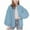Light Blue, variant on Girls Bomber Jacket Oversized Full Zip up Sweatshirt Coat No Hood Pockets Solid Casual Fashion Fall Outerwear (170, White)