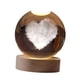 thumbnail image 2 of Bola de cristal 3D con luz LED de noche decorativa con forma de corazón y base de madera 6 cm de diámetro, 2 of 8