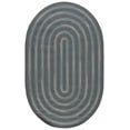 thumbnail image 2 of SAFAVIEH Braided Leilah Abstract Cotton Reversible Area Rug, Blue/Gray, 5' x 8' Oval, 2 of 7