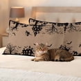thumbnail image 3 of Halloween Castle Outdoor Waterproof Pillow Covers, Horrible Witch Evil Pumpkin Brown Vintage Decorative Rectangle Throw Pillowcase Sofa Cushion Sham for Patio/Couch/Chair, 20"x12" 2 Pack, 3 of 8