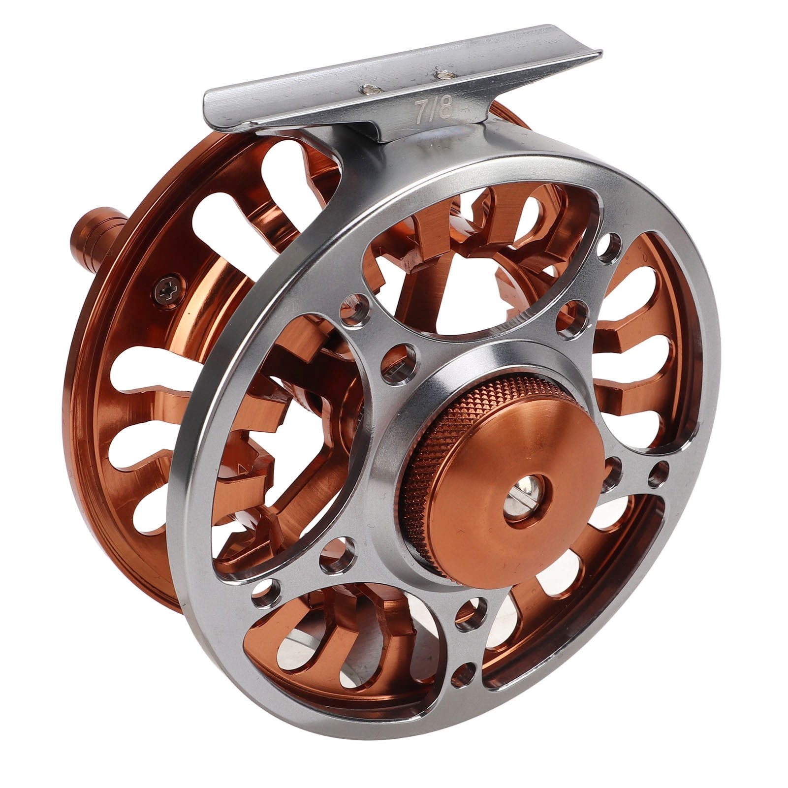 NFTIGB Fly Fishing Reel 7/8 Machining CNC Front Wheel 3 Bearings Oxidation Treatment Outdoor Fishing Accessories Metal Spool Lightweight Smooth Drag System for Freshwater Saltwater (4.33 in / 11 cm)
