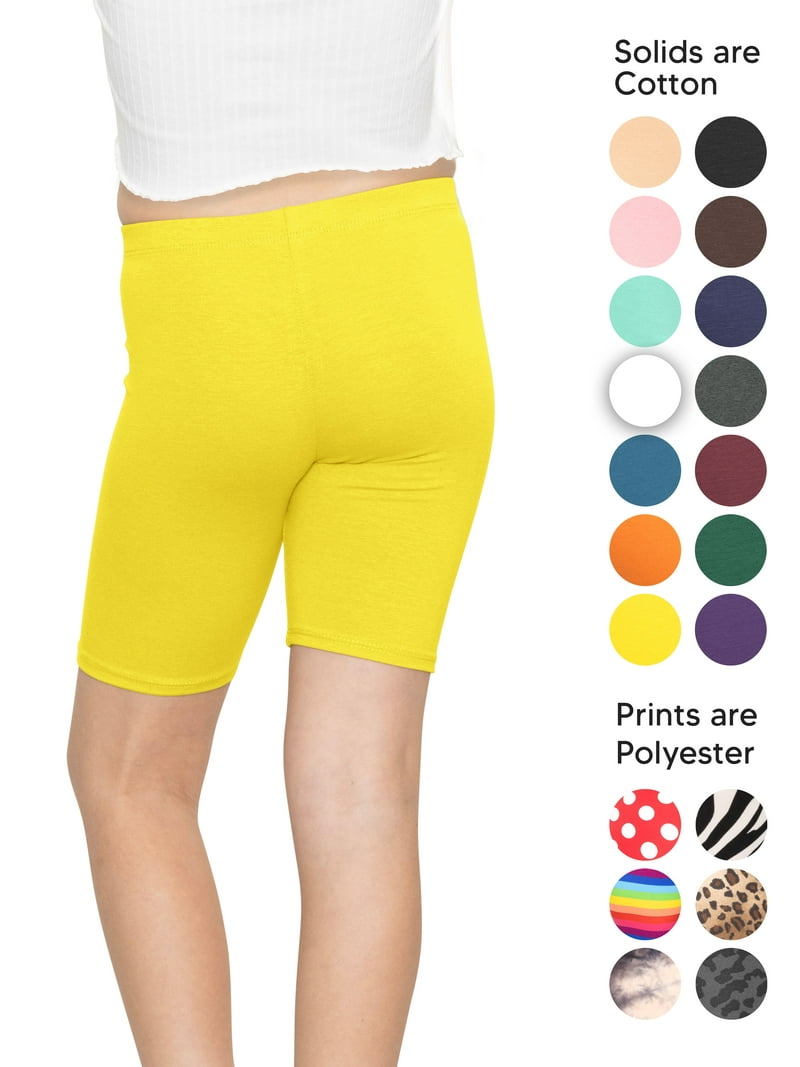 Stretch Is Comfort Girl's Cotton Biker Shorts | Child Size 2