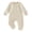 Beige, variant on YDFCWXW Baby Boy Girl Checkerboard Jumpsuit Long Sleeve Pocket Onesie Bodysuit (Beige, 6-12 Months)