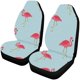 thumbnail image 1 of Juego de 2 fundas para asientos de coche ABPHQTO rosa flamenco y azul universal, 1 of 3
