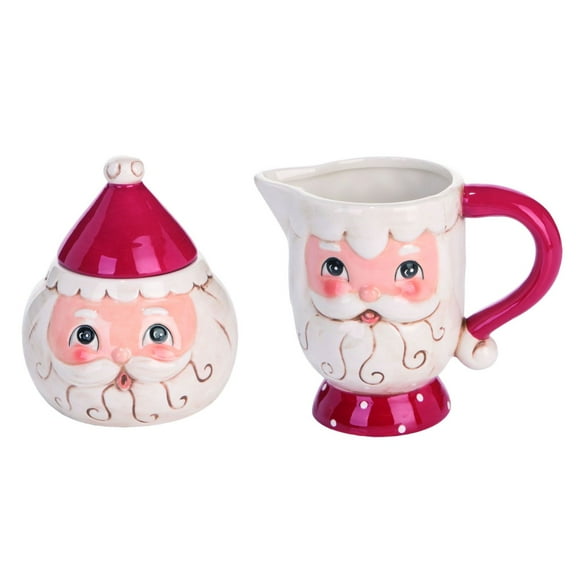 Transpac Johanna Parker Dolomite Nostalgic Santa S/C Set Of 2