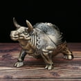 thumbnail image 5 of Ohmyroo Alloy Copper Plated Ashtray With Lid Odor Preventing Decorative Piece For Home Interior Styling, 5 of 9