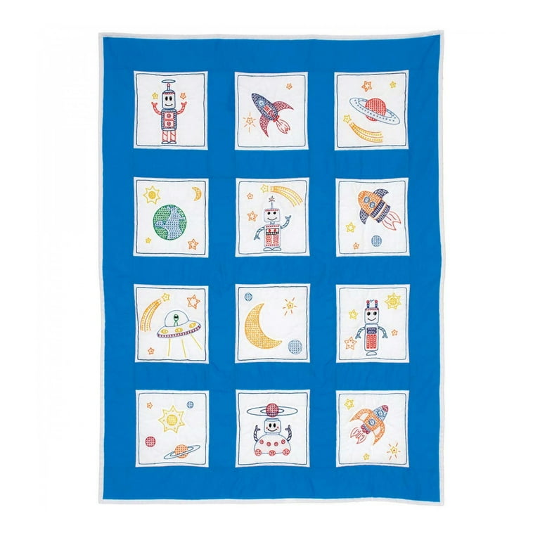 Jack Dempsey Needle Art Outer Space Nursery Quilt Blocks Walmart