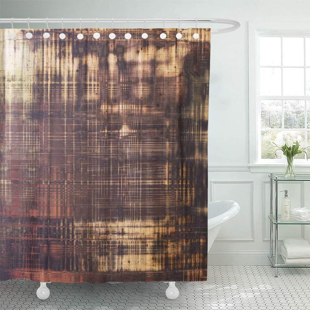 ABPHQTO Abstracto en Vintage Viejos Patrones Envejecidos Antiguo Antiguo Cortina de Ducha 160x180 cm