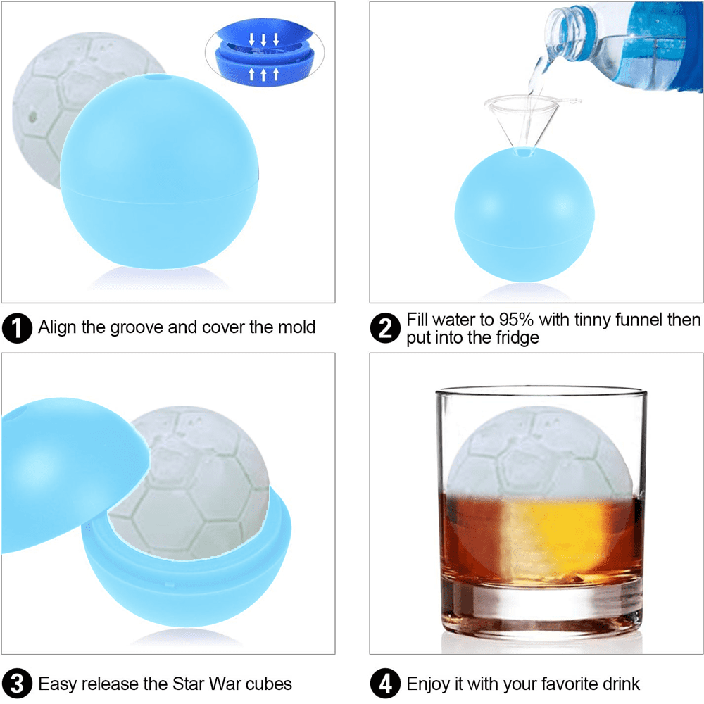 Death Star Wars Ice Cube Molds Tray, Ice Maker Tool For Whiskey, Cocktails,  Chocolate Beverages 