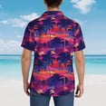 thumbnail image 3 of Lsque Retro Palms pattern Hawaiian Shirt for Men, Unisex Summer Beach Casual Short Sleeve Button Down Shirts-Large, 3 of 9
