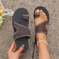 thumbnail image 2 of Slippers for Women,Beach Sandals Open Toe Flat Sole Casual Comfortable Women's Beach Sandals for Summer Wear,Womens Slippers,Coffee,8, 2 of 7