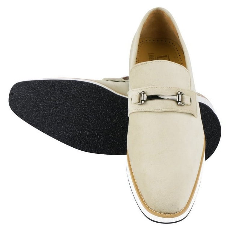 Men’s Velvet Beige Loafers Cream Velvet Loafers​ | Mens Horsebit Flair | Brad by Amali  main image 4