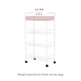 thumbnail image 6 of Mainstays Rolling 4-Tier Metal Laundry Cart, White, 6 of 13