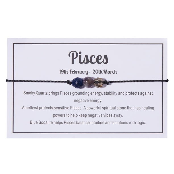 Zodiaco pulsera para las mujeres de la muchacha de la bendición de piedra de cuentas signo zodiacal constelación pulsera de joyería de moda regalos pulsera de cuentas de piedras preciosas